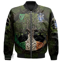 ScotsTee Shop Irish Domvile Coat of Arms Irish Jacket Family Crest Irish Is My Root Bomber Jacket