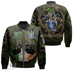 ScotsTee Shop Irish Domvile Coat of Arms Irish Jacket Family Crest Irish Is My Root Bomber Jacket