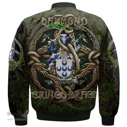 ScotsTee Shop Irish Hammond Coat of Arms Irish Jacket Family Crest Irish Is My Root Bomber Jacket