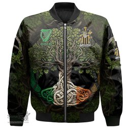 ScotsTee Shop Irish Farley or O Farley Coat of Arms Irish Jacket Family Crest Irish Is My Root Bomber Jacket
