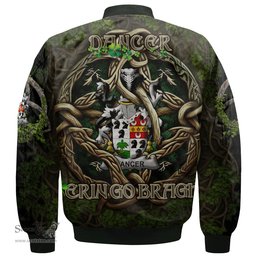 ScotsTee Shop Irish Dancer Coat of Arms Irish Jacket Family Crest Irish Is My Root Bomber Jacket