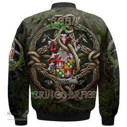 ScotsTee Shop Irish Egan or McEgan Coat of Arms Irish Jacket Family Crest Irish Is My Root Bomber Jacket