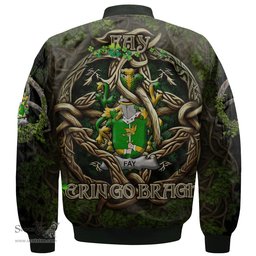 ScotsTee Shop Irish Fay or O Fee Coat of Arms Irish Jacket Family Crest Irish Is My Root Bomber Jacket
