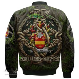 ScotsTee Shop Irish Gore Coat of Arms Irish Jacket Family Crest Irish Is My Root Bomber Jacket