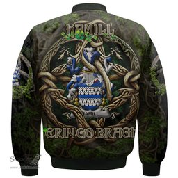 ScotsTee Shop Irish Hamill Coat of Arms Irish Jacket Family Crest Irish Is My Root Bomber Jacket