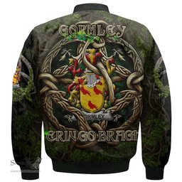 ScotsTee Shop Irish Gormley or O Gormley Coat of Arms Irish Jacket Family Crest Irish Is My Root Bomber Jacket