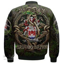 ScotsTee Shop Irish Donnelly or O Donnelly Coat of Arms Irish Jacket Family Crest Irish Is My Root Bomber Jacket