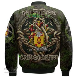 ScotsTee Shop Irish Haltridge Coat of Arms Irish Jacket Family Crest Irish Is My Root Bomber Jacket