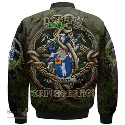 ScotsTee Shop Irish Dehany Coat of Arms Irish Jacket Family Crest Irish Is My Root Bomber Jacket