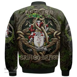 ScotsTee Shop Irish Davoren or O Davoren Coat of Arms Irish Jacket Family Crest Irish Is My Root Bomber Jacket
