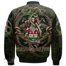 ScotsTee Shop Irish Gaffney Coat of Arms Irish Jacket Family Crest Irish Is My Root Bomber Jacket