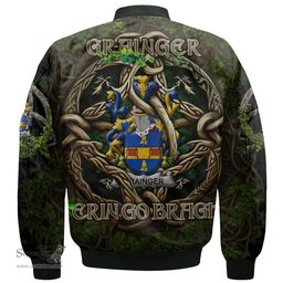 ScotsTee Shop Irish Grainger Coat of Arms Irish Jacket Family Crest Irish Is My Root Bomber Jacket