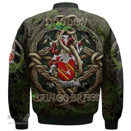 ScotsTee Shop Irish Dooley or O Dooley Coat of Arms Irish Jacket Family Crest Irish Is My Root Bomber Jacket