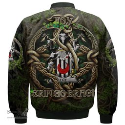 ScotsTee Shop Irish Foy or O Fie Coat of Arms Irish Jacket Family Crest Irish Is My Root Bomber Jacket