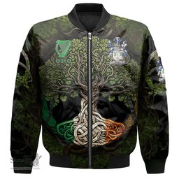 ScotsTee Shop Irish Dea or O Dea Coat of Arms Irish Jacket Family Crest Irish Is My Root Bomber Jacket