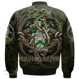 ScotsTee Shop Irish Foster Coat of Arms Irish Jacket Family Crest Irish Is My Root Bomber Jacket