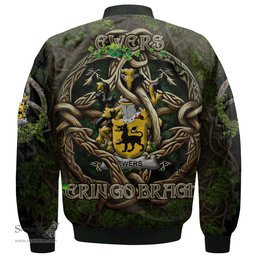 ScotsTee Shop Irish Ewers Coat of Arms Irish Jacket Family Crest Irish Is My Root Bomber Jacket