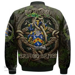 ScotsTee Shop Irish Fennell or O Fennell Coat of Arms Irish Jacket Family Crest Irish Is My Root Bomber Jacket
