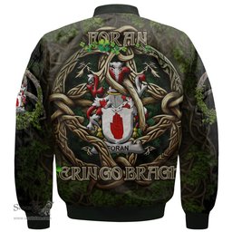 ScotsTee Shop Irish Foran or O Foran Coat of Arms Irish Jacket Family Crest Irish Is My Root Bomber Jacket