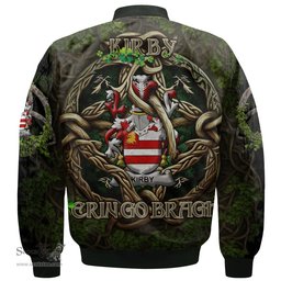 ScotsTee Shop Irish Kirby or O Kirby Coat of Arms Irish Jacket Family Crest Irish Is My Root Bomber Jacket