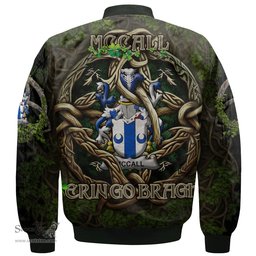 ScotsTee Shop Irish McCall Coat of Arms Irish Jacket Family Crest Irish Is My Root Bomber Jacket