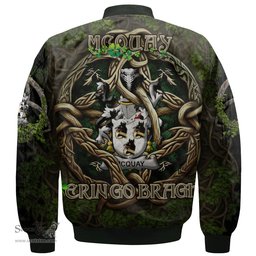 ScotsTee Shop Irish McQuay or MacQuay Coat of Arms Irish Jacket Family Crest Irish Is My Root Bomber Jacket