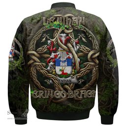 ScotsTee Shop Irish Lenihan or O Lenaghan Coat of Arms Irish Jacket Family Crest Irish Is My Root Bomber Jacket