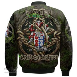 ScotsTee Shop Irish Hickman Coat of Arms Irish Jacket Family Crest Irish Is My Root Bomber Jacket