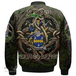 ScotsTee Shop Irish Jephson Coat of Arms Irish Jacket Family Crest Irish Is My Root Bomber Jacket