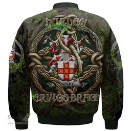ScotsTee Shop Irish Hurley or O Hurley Coat of Arms Irish Jacket Family Crest Irish Is My Root Bomber Jacket