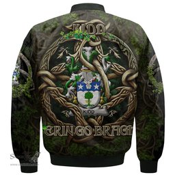 ScotsTee Shop Irish Kidd Coat of Arms Irish Jacket Family Crest Irish Is My Root Bomber Jacket