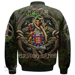 ScotsTee Shop Irish Meara or O Mara Coat of Arms Irish Jacket Family Crest Irish Is My Root Bomber Jacket