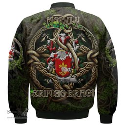 ScotsTee Shop Irish Mohun or Mohan Coat of Arms Irish Jacket Family Crest Irish Is My Root Bomber Jacket