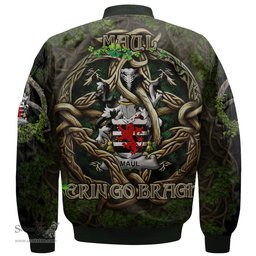 ScotsTee Shop Irish Maul or Maule Coat of Arms Irish Jacket Family Crest Irish Is My Root Bomber Jacket