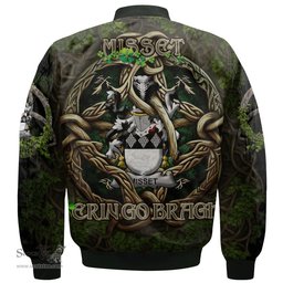 ScotsTee Shop Irish Misset Coat of Arms Irish Jacket Family Crest Irish Is My Root Bomber Jacket
