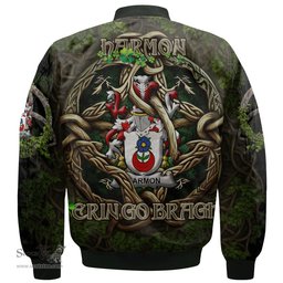 ScotsTee Shop Irish Harmon Coat of Arms Irish Jacket Family Crest Irish Is My Root Bomber Jacket