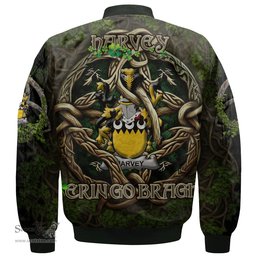 ScotsTee Shop Irish Harvey or Hervey Coat of Arms Irish Jacket Family Crest Irish Is My Root Bomber Jacket