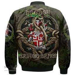 ScotsTee Shop Irish Heydon Coat of Arms Irish Jacket Family Crest Irish Is My Root Bomber Jacket