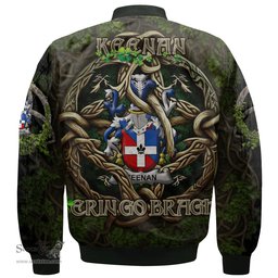 ScotsTee Shop Irish Keenan or O Kinahan Coat of Arms Irish Jacket Family Crest Irish Is My Root Bomber Jacket