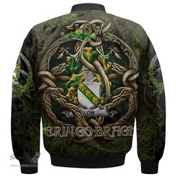 ScotsTee Shop Irish Low Coat of Arms Irish Jacket Family Crest Irish Is My Root Bomber Jacket