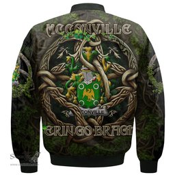 ScotsTee Shop Irish McConville Coat of Arms Irish Jacket Family Crest Irish Is My Root Bomber Jacket