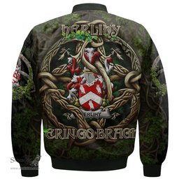 ScotsTee Shop Irish Herlihy or O Herlihy Coat of Arms Irish Jacket Family Crest Irish Is My Root Bomber Jacket