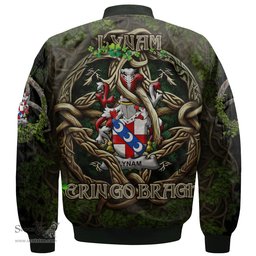 ScotsTee Shop Irish Lynam or O Lynam Coat of Arms Irish Jacket Family Crest Irish Is My Root Bomber Jacket