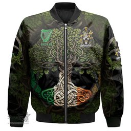 ScotsTee Shop Irish Lyndon or Gindon Coat of Arms Irish Jacket Family Crest Irish Is My Root Bomber Jacket