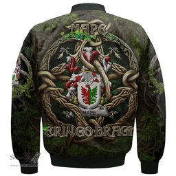 ScotsTee Shop Irish Mape Coat of Arms Irish Jacket Family Crest Irish Is My Root Bomber Jacket