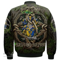 ScotsTee Shop Irish Kenney or O Kenny Coat of Arms Irish Jacket Family Crest Irish Is My Root Bomber Jacket
