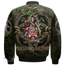 ScotsTee Shop Irish McBride or MacBride Coat of Arms Irish Jacket Family Crest Irish Is My Root Bomber Jacket