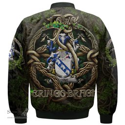 ScotsTee Shop Irish Lowe Coat of Arms Irish Jacket Family Crest Irish Is My Root Bomber Jacket