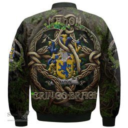 ScotsTee Shop Irish Mahon or O Mahon Coat of Arms Irish Jacket Family Crest Irish Is My Root Bomber Jacket