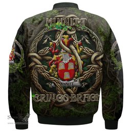 ScotsTee Shop Irish Minnitt Coat of Arms Irish Jacket Family Crest Irish Is My Root Bomber Jacket